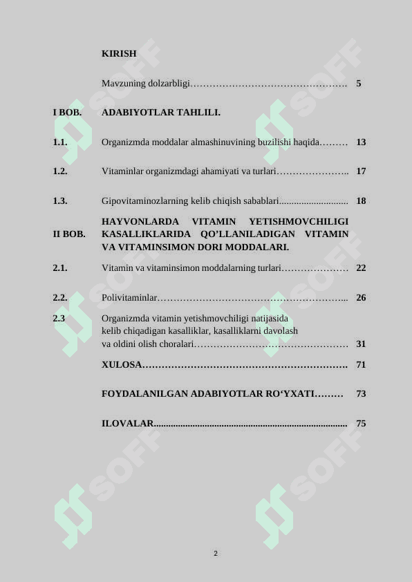 Vitamin va vitaminsimon moddalarning yetishmasligi oqibatida kelib chiqadigan kasalliklar 2