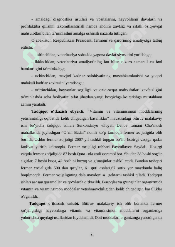 Vitamin va vitaminsimon moddalarning yetishmasligi oqibatida kelib chiqadigan kasalliklar 6