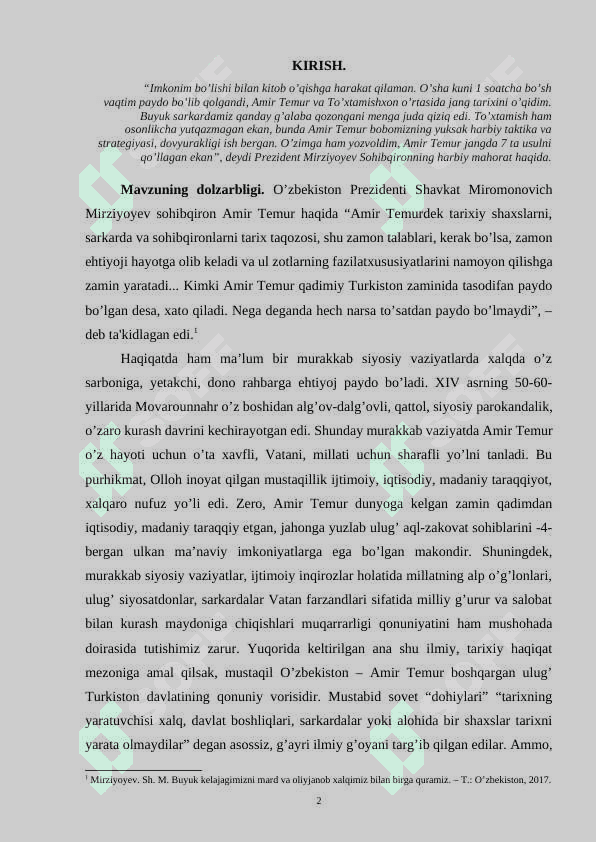 AMIR TEMUR DAVRIDA DAVLAT BOSHQARUVI 2