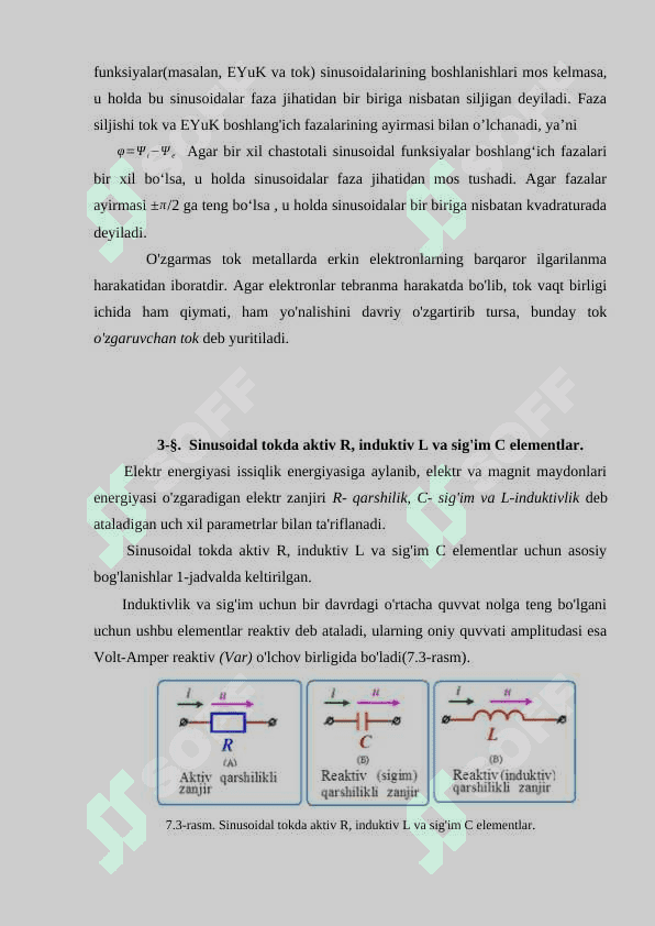 ELEKTR ZANJIRLARGA SINUSOIDAL SIGNAL TA’SIRIDAGI XUSUSIYATLARINI HISOBLASH. 4