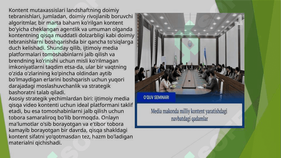 Mediya kontet yaratish va undan yaratish 7