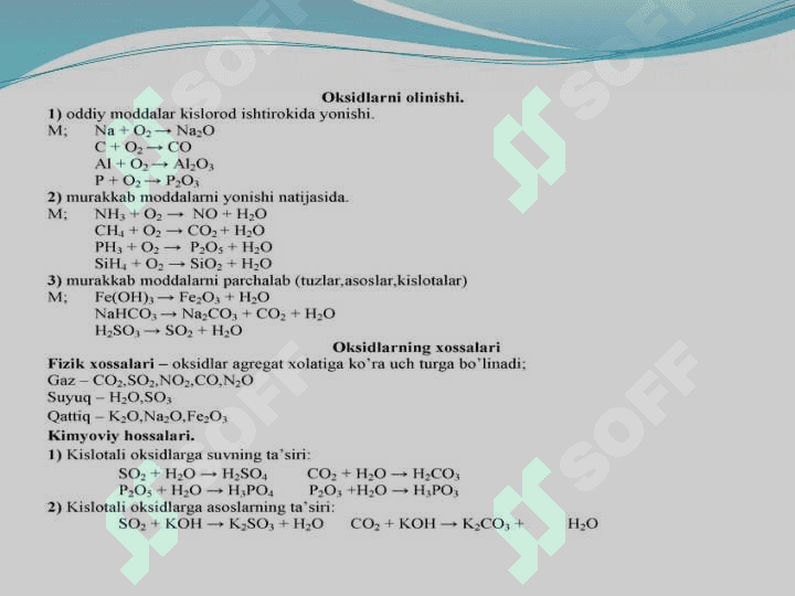 Anorganik birikmalarning eng muxin sinflari 7