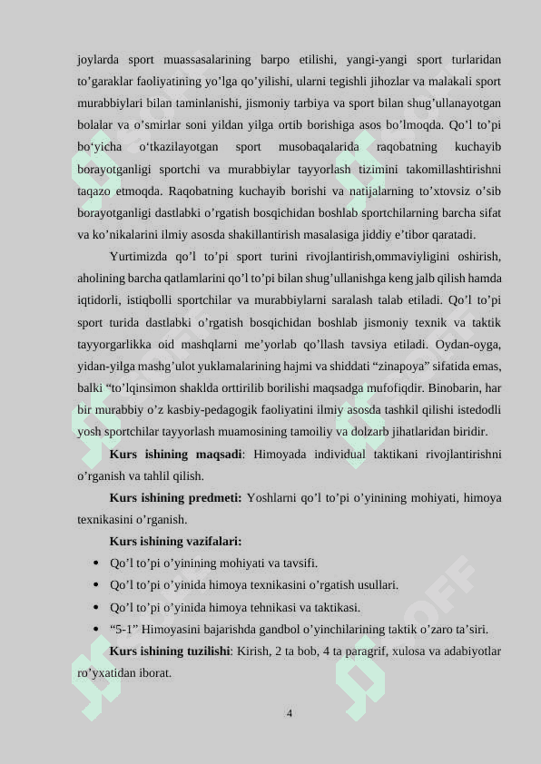 Himoyada individual taktikani rivojlantirish (qo’l to’pi misolida) 4