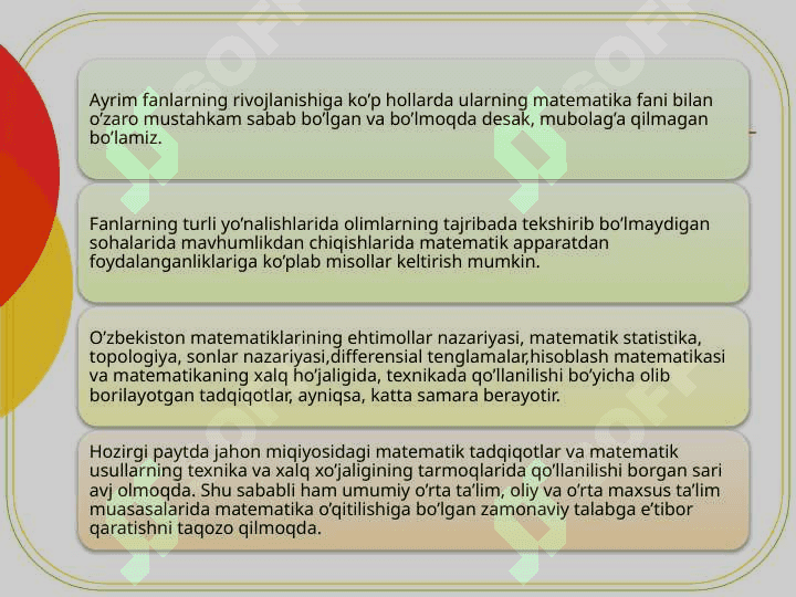 BOSHLANG’ICH SINF MATEMATIKA O’QITISH JARAYONIDA FANLARARO ALOQADORLIK. 8