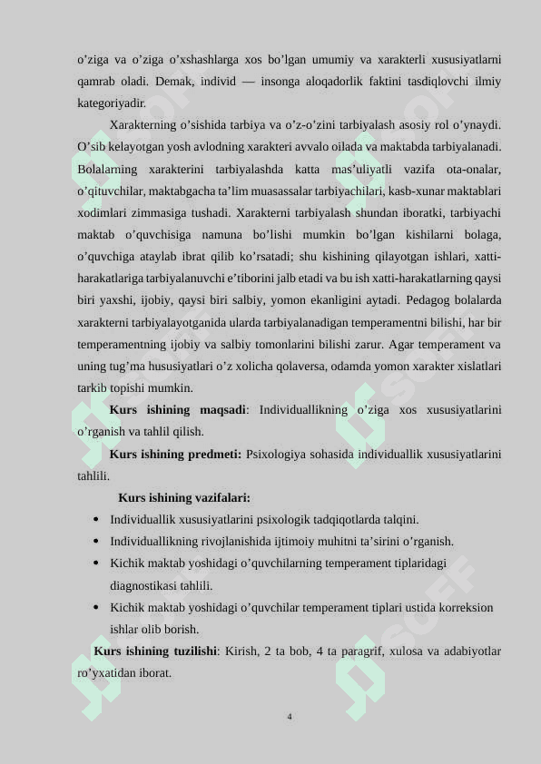 Individuallikning o’ziga xos xususiyatlari 4