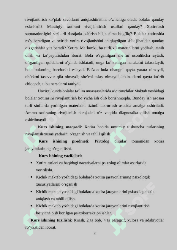 Xotira haqida umumiy tushuncha turlarining rivojlanish xususiyatlari 4