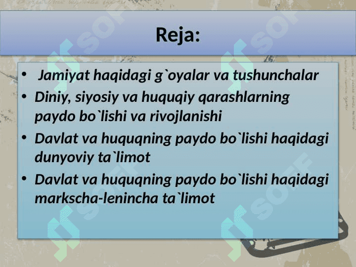 Davlat va huquqning vujudga kelishi. 2