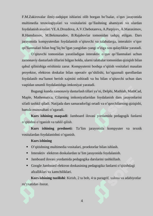 JAMBOARD ILOVASI YORDAMIDA PEDAGOGIK FANLARNI O’QITISH 4