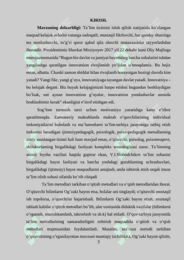 Tafakkur mavzusini o’qitish metodikasi 3