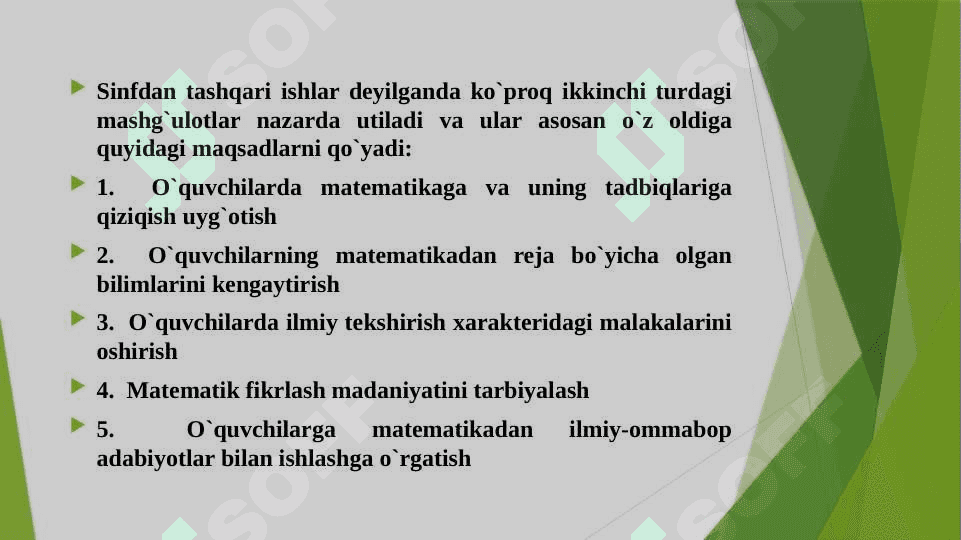 MATEMATIK TO'GARAGINI O'RGATISH METODIKASI 2