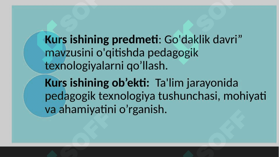 GO'DAKLIK DAVRI MAVZUSINI O'QITISHDA PEDAGOGIK TEXNOLOGIYALARDAN FOYDALANISH. 5