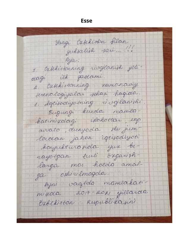 ESSE: Yangi O'zbekiston bilan yuksalish sari 1