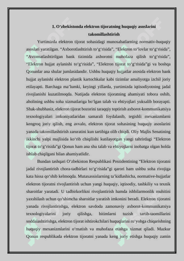 Elektron tijoratda huquqiy mas'uliyat masalalari. 4