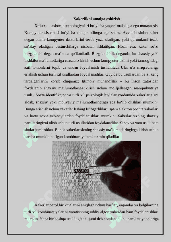 KIBER XAKERLIK VA UNING JINOYAT SIFATIDA HUQUQIY BAHOSI 4