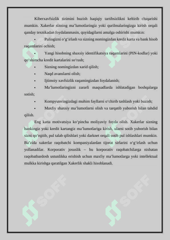KIBER XAKERLIK VA UNING JINOYAT SIFATIDA HUQUQIY BAHOSI 6