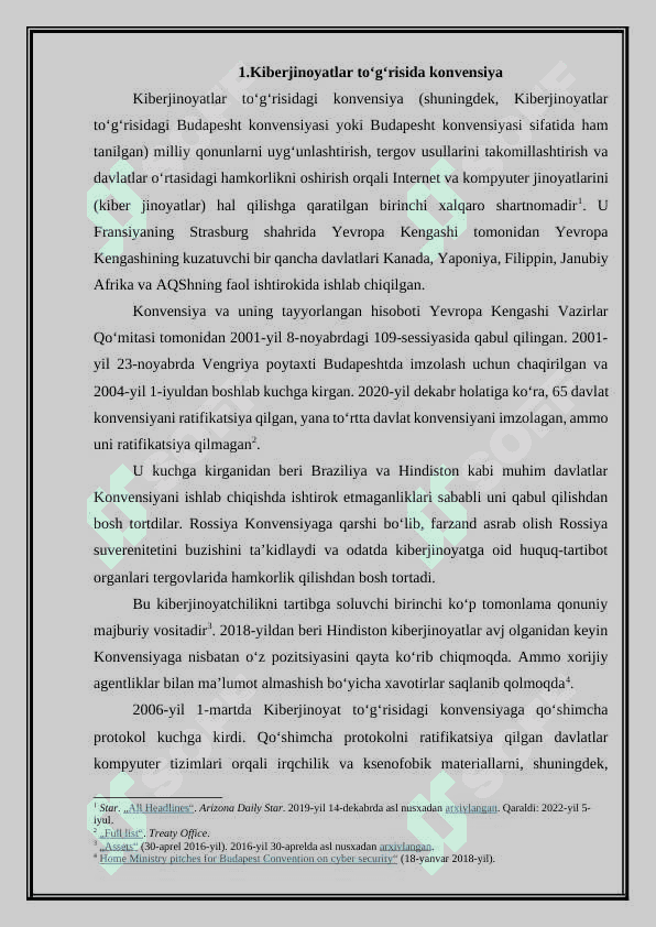 Kiber jinoyatlar: tushunchasi, turlari va huquqiy tartibga solish. 4