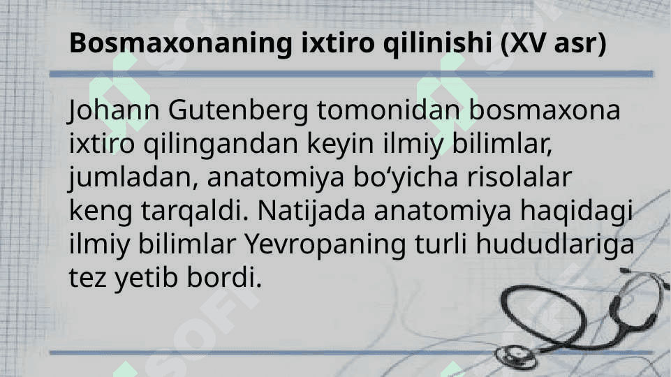 Uyg’onish davrida anatomik bilimlarning rivojlanishi 6
