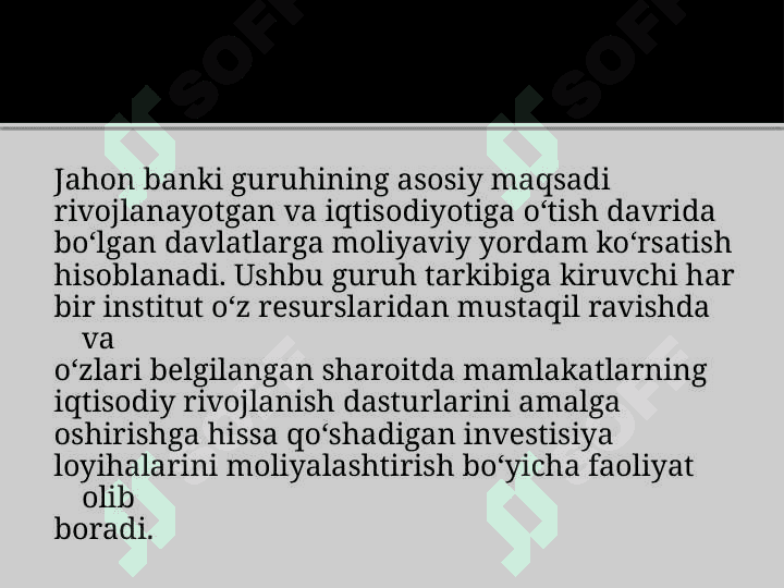 Xalqaro moliya tashkilotlari 7