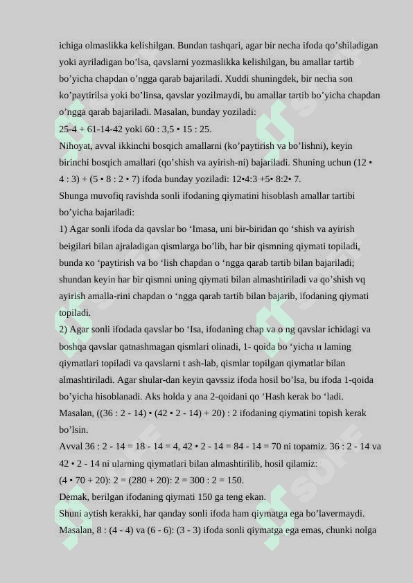 Boshlang’ich sinfda “Sonli va o’zgaruvchili ifodalarni o’rganish” usullari 7