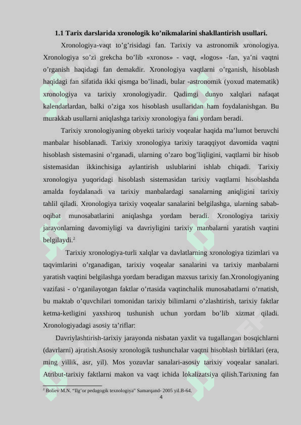 Tarix darslarida xronologik ko’nikmalar 4