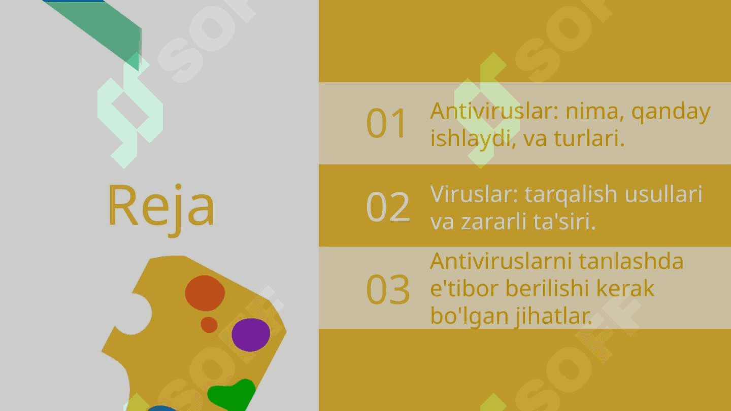 Antiviruslar va ularning turlari.Konpyuter viruslar 2
