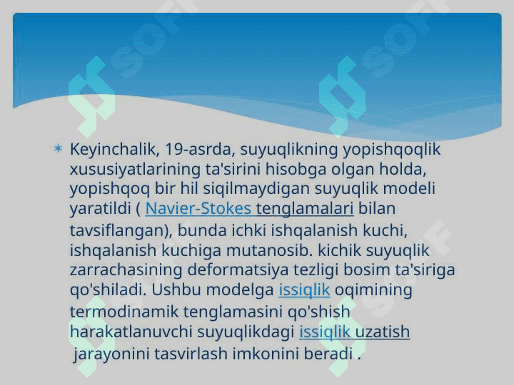 GIDRODINAMIKA HAQIDA. SUYUQLIKLARNING FIZIK XOSSALARI SUYUQLIKLARNING ZICHLIGI 5