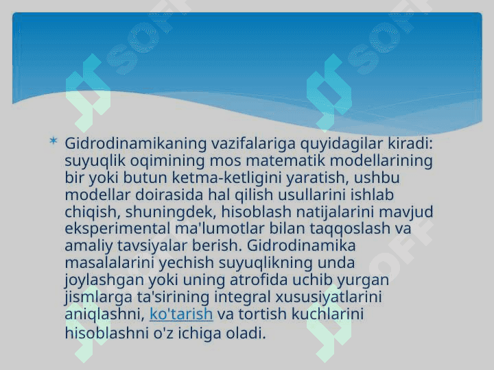GIDRODINAMIKA HAQIDA. SUYUQLIKLARNING FIZIK XOSSALARI SUYUQLIKLARNING ZICHLIGI 7