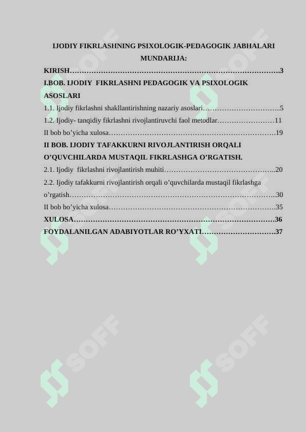 Ijodiy fikrlashning psixologik-pedagogik jabhalari 2