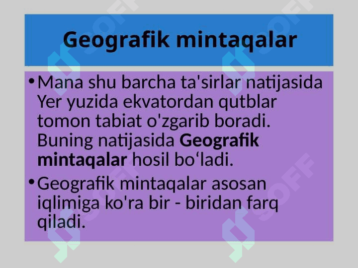 Geografik mintaqalar va tabiat zonalari 7