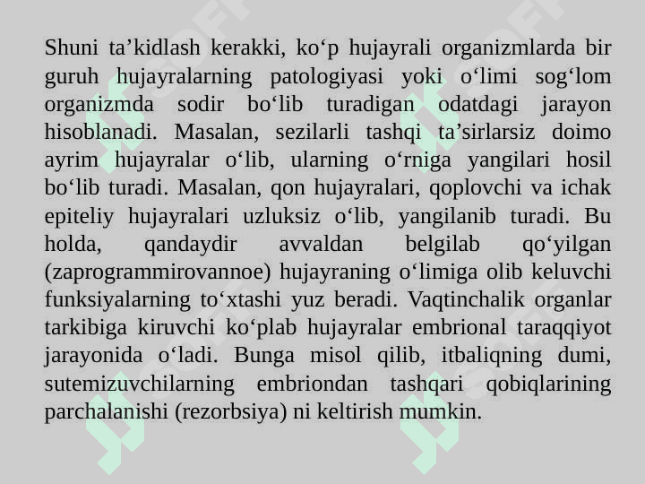 Nekroz, apoptoz-ularning tabiati va axamiyati 6