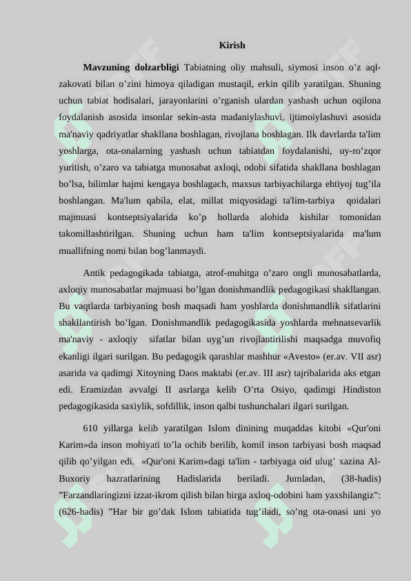QOBILYATLAR HAQIDA SHARQ MUTAFFAKIRLARINING FIKRLARI 2