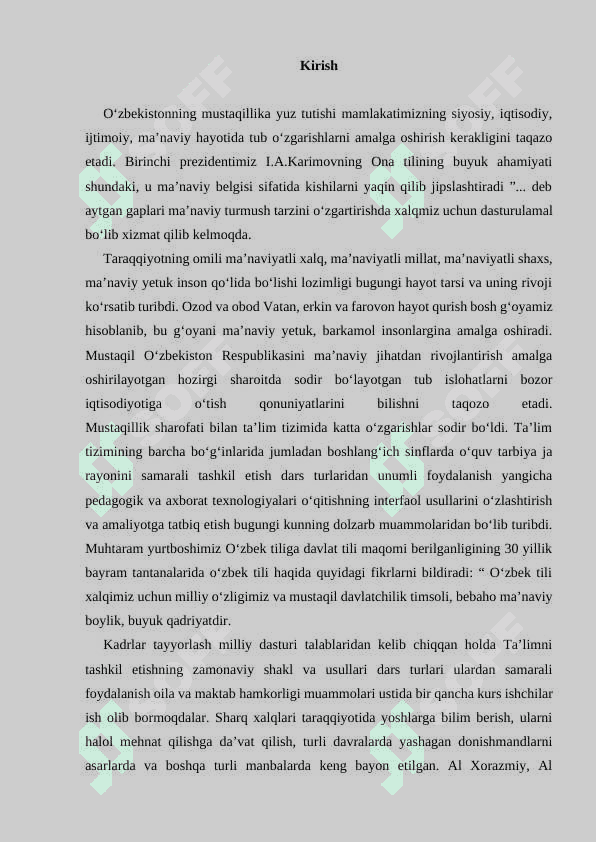 O'tganlarni takrorlash va malaka hosil qilish darslari 3