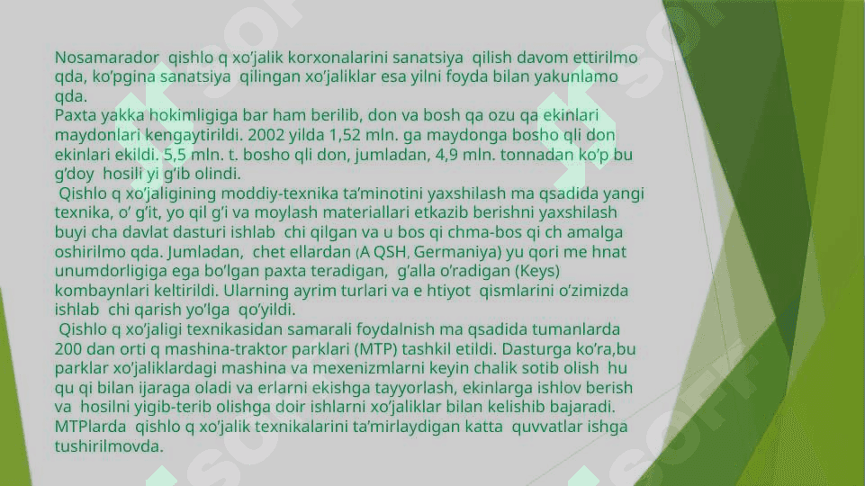 Jahon moliyaviy-iqtisodiy inqirozi sharoitida O‘zbekistоn qishloq xo‘jaligi geografiyasi 7