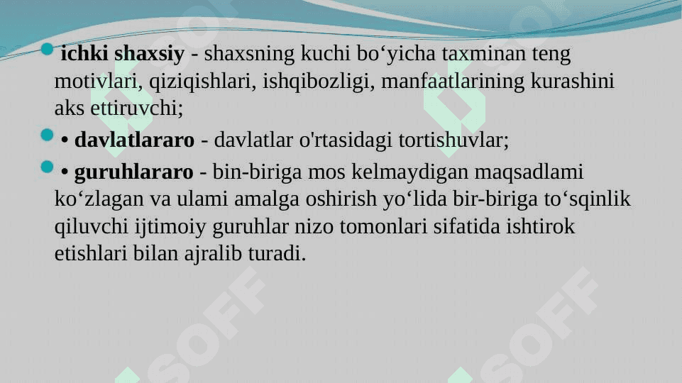 Nizo, uning mazmuni va turlari 4