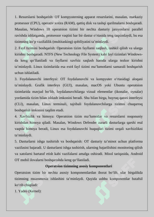 Operatsion tizim turlari. Windows operatsion tizimi turlari. 25 6