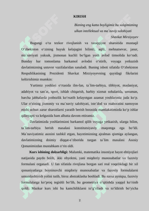 Tekislikdagi ajoyib chiziqlar 2