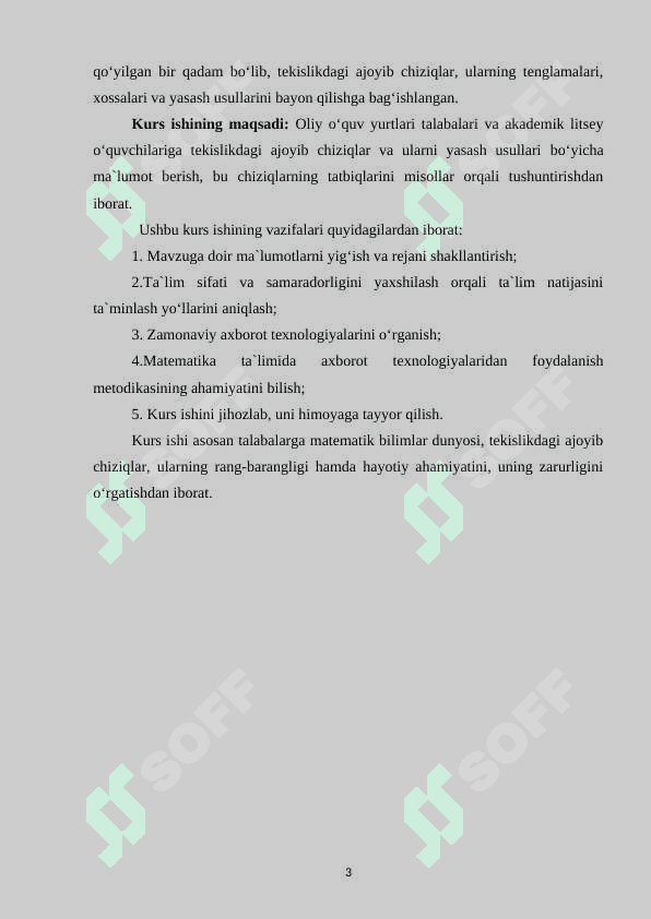 Tekislikdagi ajoyib chiziqlar 3