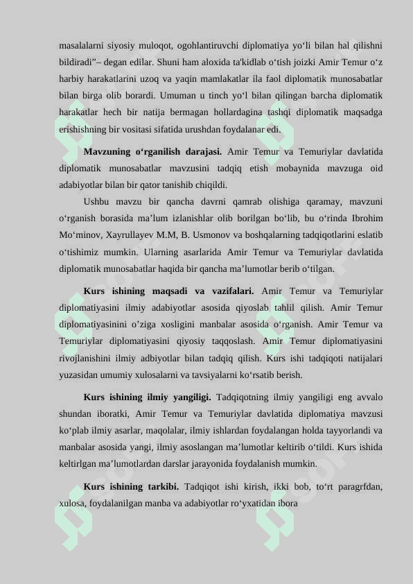 Amir Temur va Temuriylar davrida diplomatik munosabatlar 3