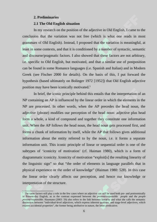 THE PROBLEM OF CATEGORIES IN ADJECTIVES 6