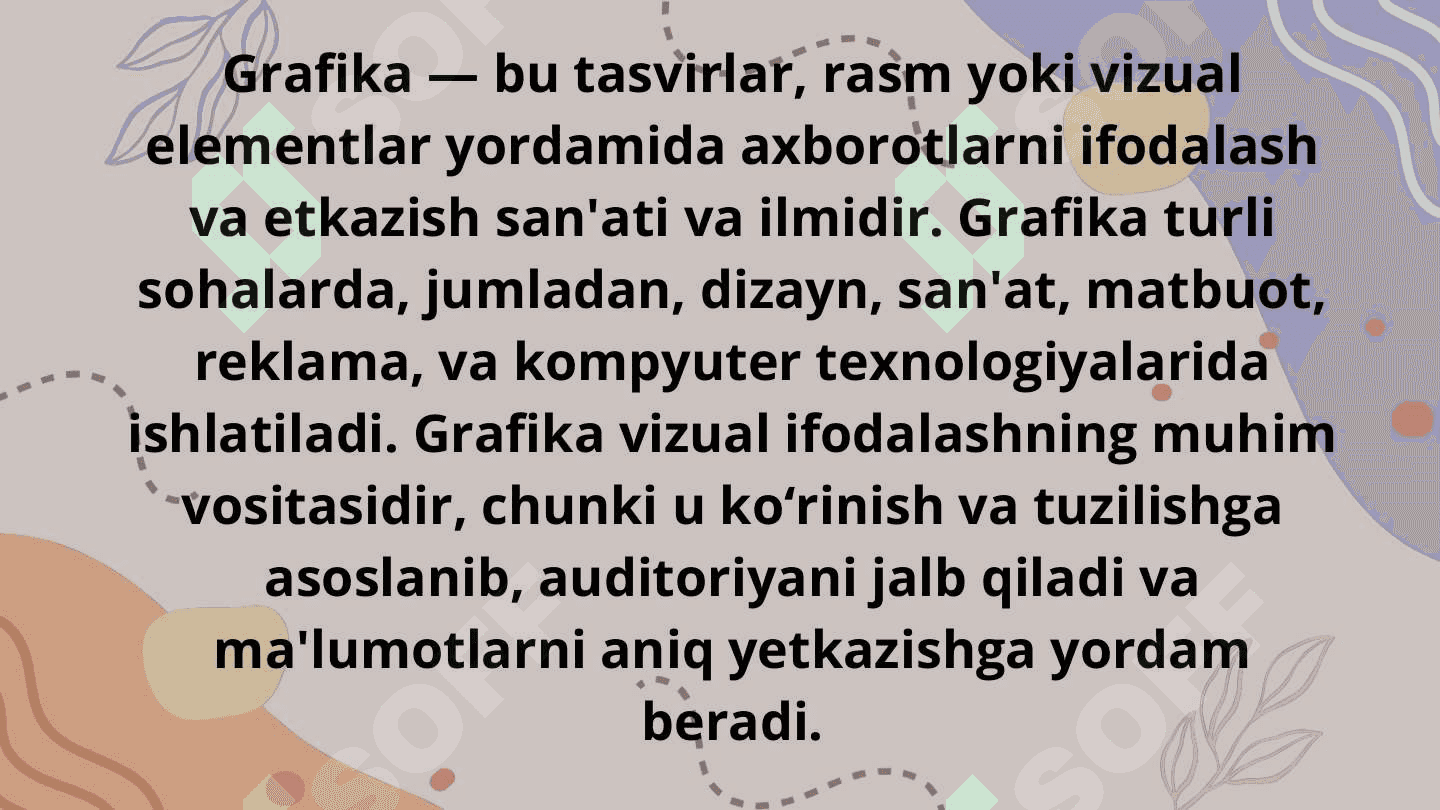 Grafika. O'zbek yozuvi tarixi. 3