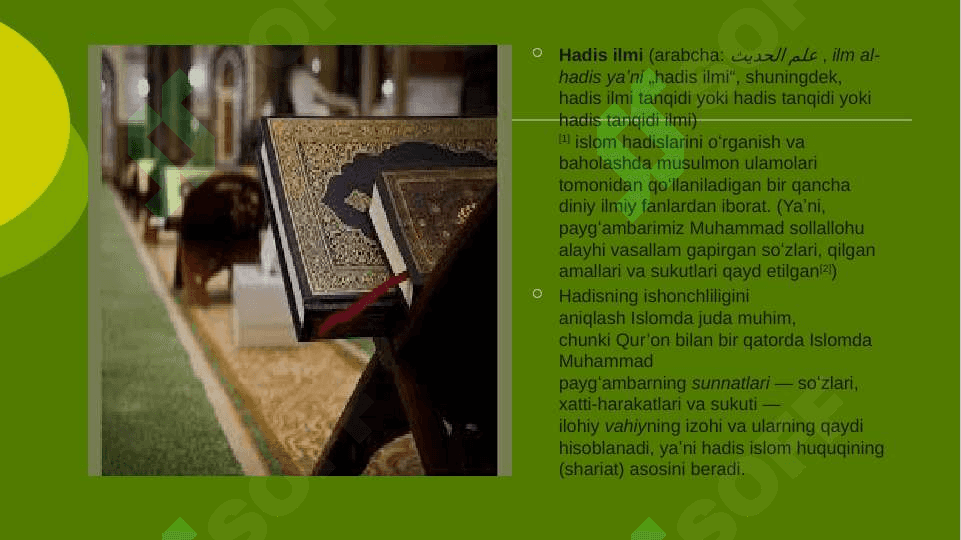 Hadis ilmining paydo bo’lishi imom al-Buxoriy asarlarida pedagogik g’oyalar 2