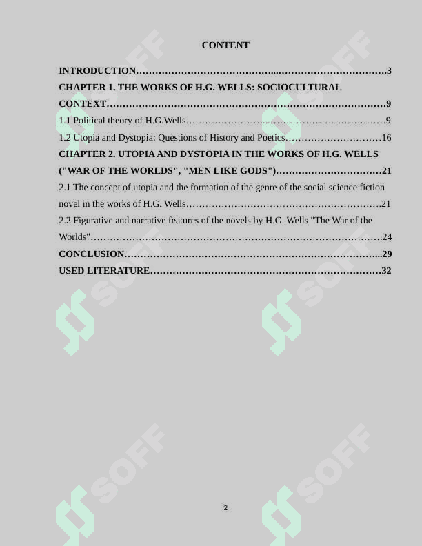Social Motives in the Scene-Fiction Works by Herbert Welles 2