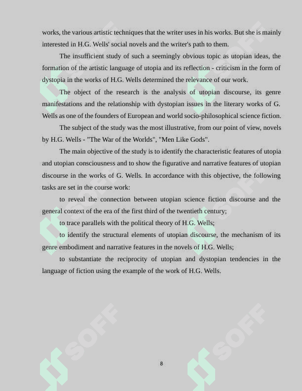 Social Motives in the Scene-Fiction Works by Herbert Welles 8