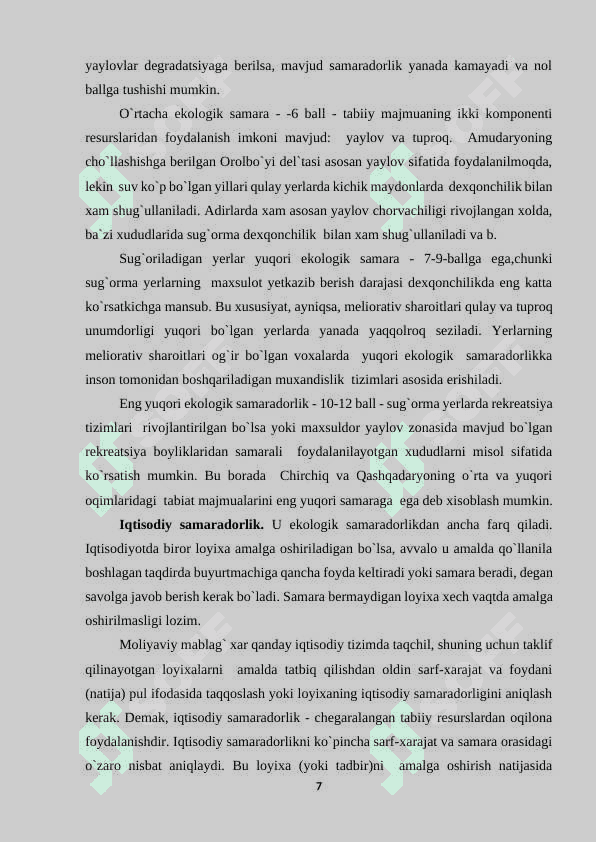 “Tabiatdan foydalanishning ijtimoiy-iqtisodiy jihatlari” 7