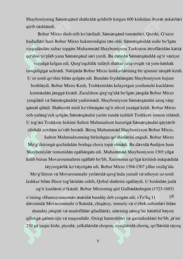 Shayboniylar davrida Buxoro xonligi 8