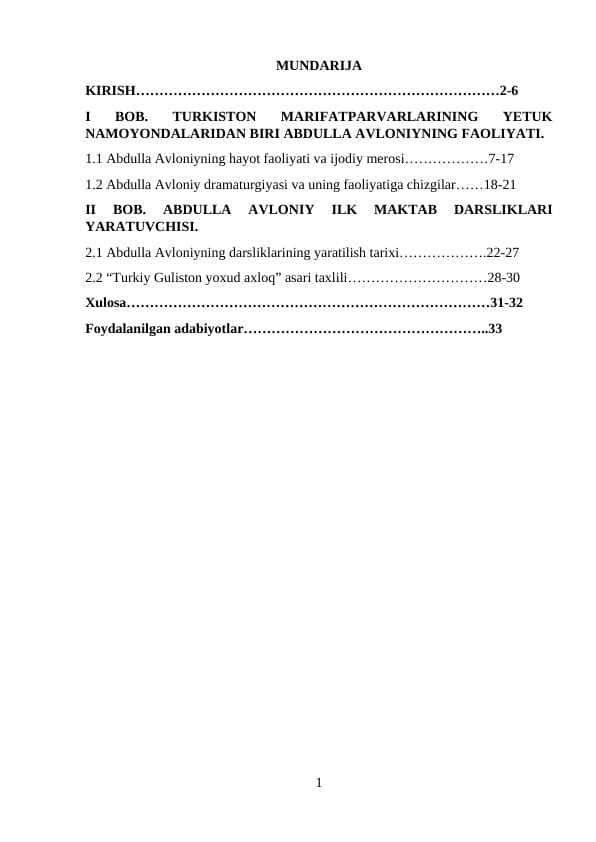 Abdulla Avloniy hayoti va faoliyati 1