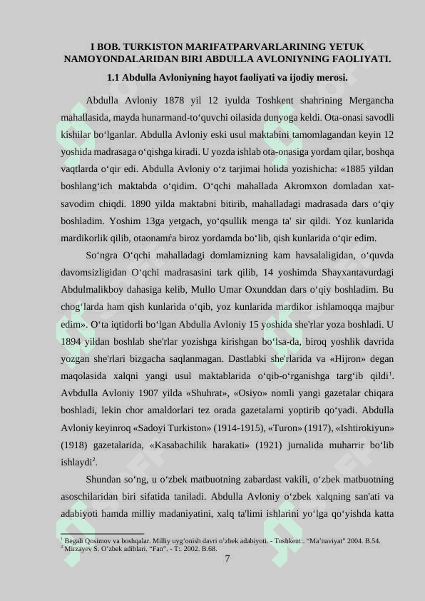 Abdulla Avloniy hayoti va faoliyati 7
