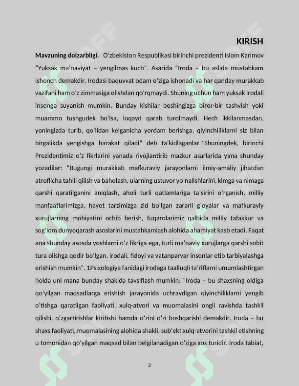 IRODA PSIXOLOGIYASI 2