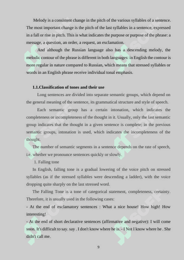 Intonation and its components 8