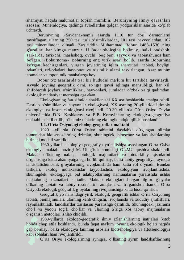 EKOLOGIYA ASOSLARI   (MA'RUZALAR MATNLARI) 3